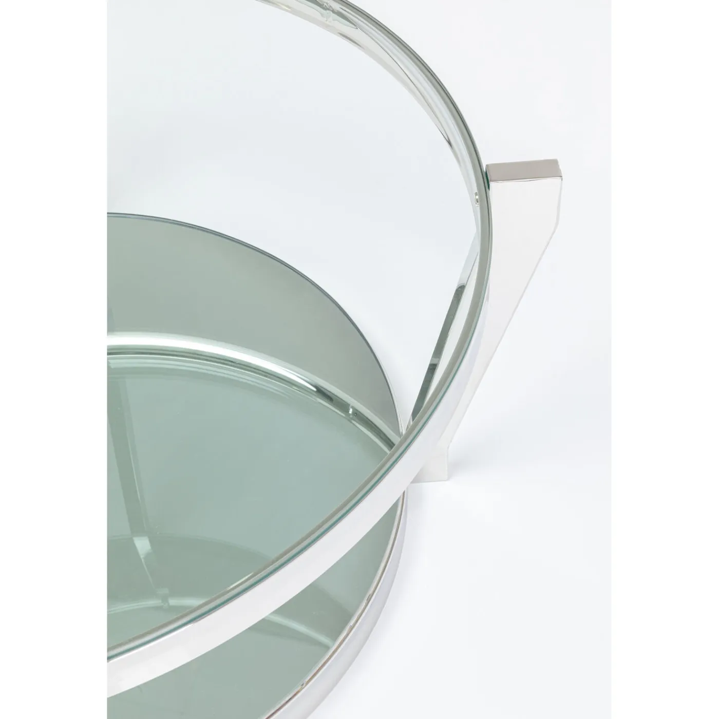 KARE Design Table Basse Monocolo Argente O90Cm