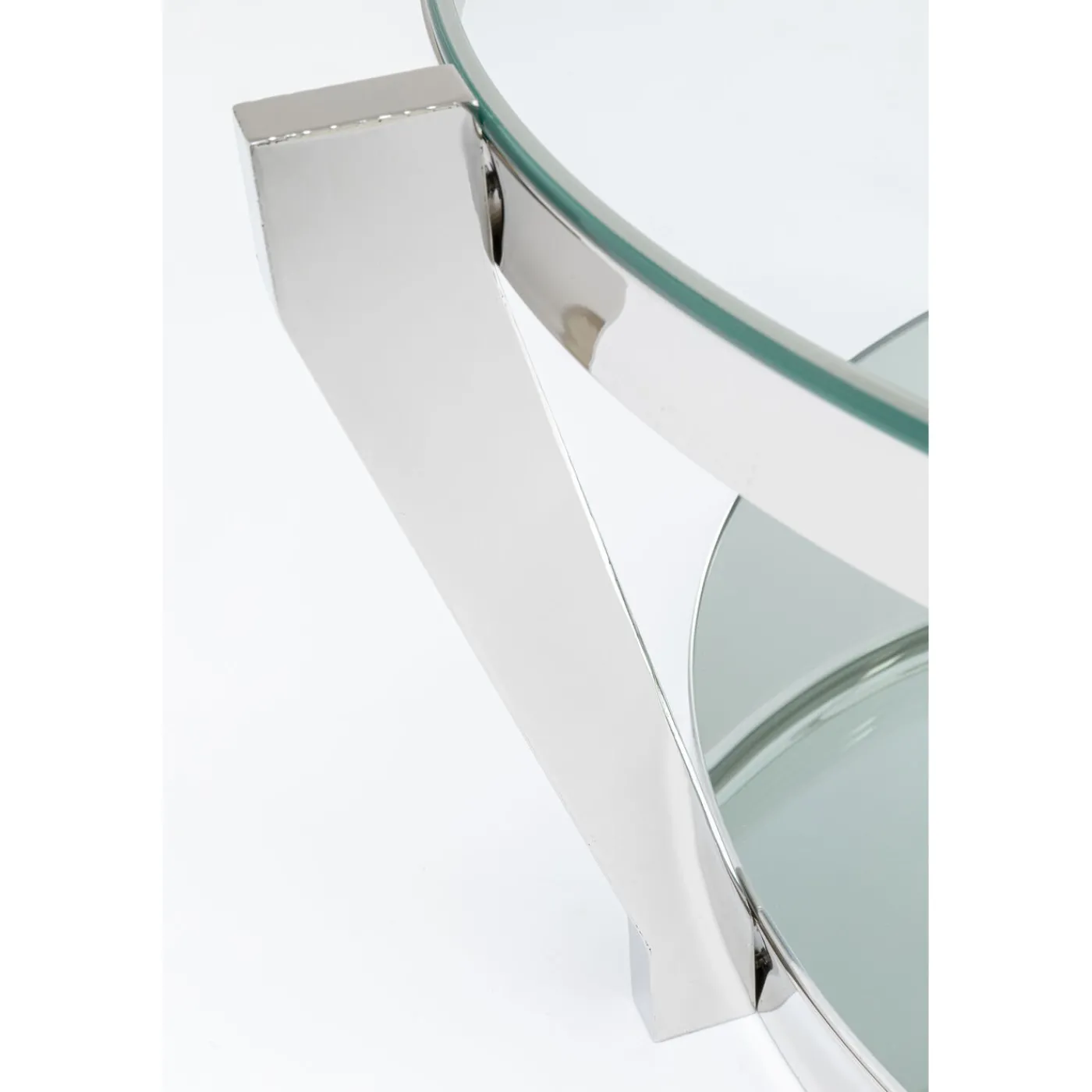 KARE Design Table Basse Monocolo Argente O90Cm