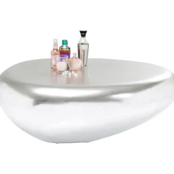 KARE Design Table Basse Pebble Argente 122X96