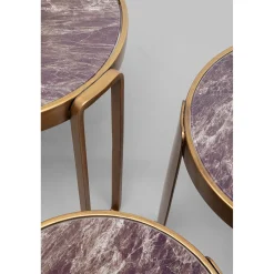 KARE Design Table Basse Perelli Laiton (3/Set)