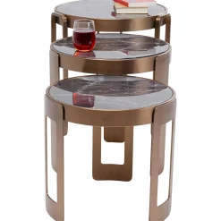 KARE Design Table Basse Perelli Laiton (3/Set)