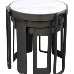 KARE Design Table Basse Perelli Noir (3/Set)