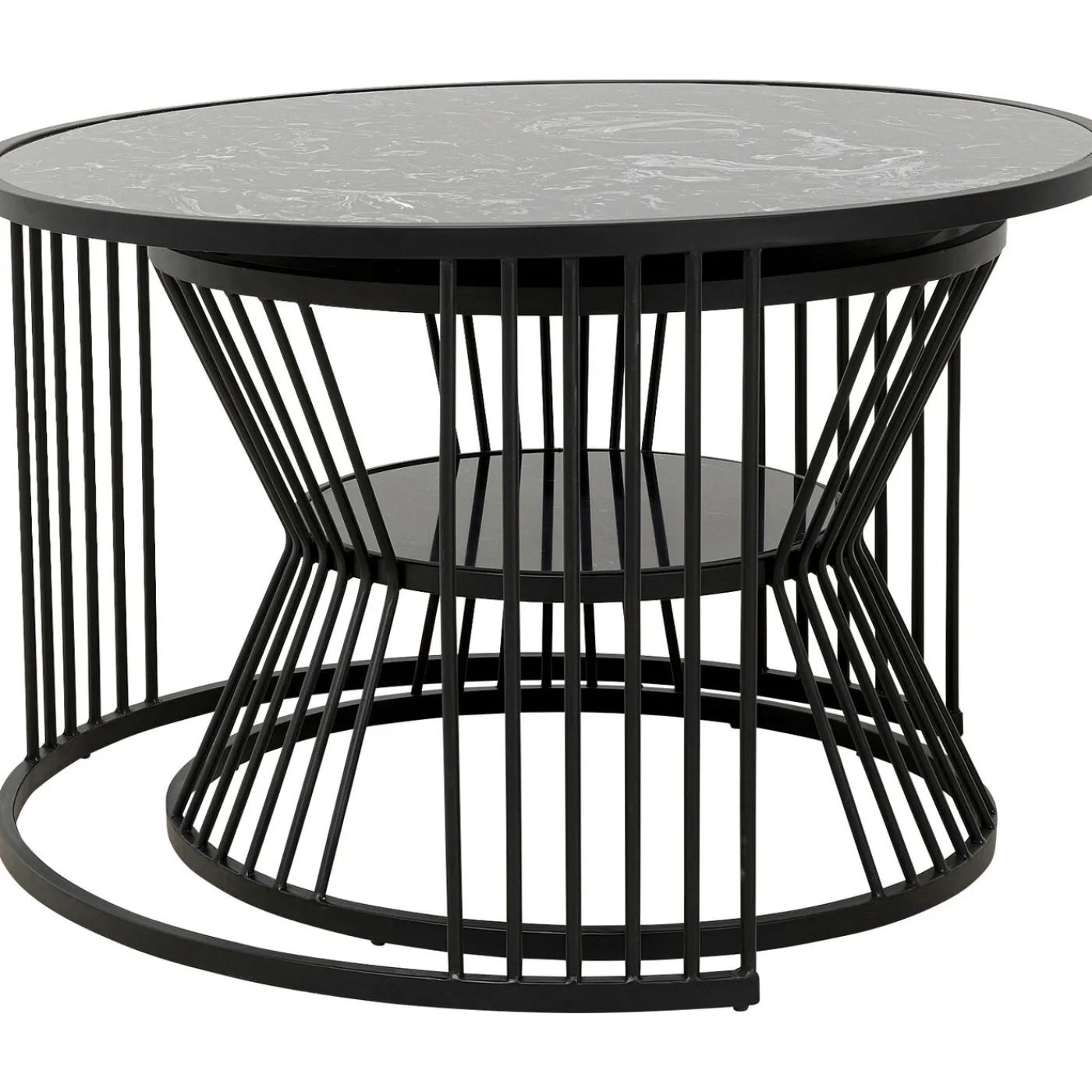 KARE Design Table Basse Roma Noir (2/Set)