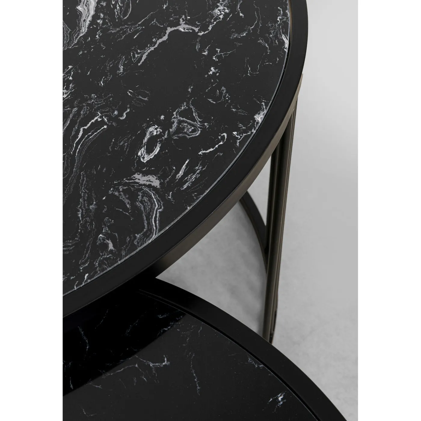 KARE Design Table Basse Roma Noir (2/Set)