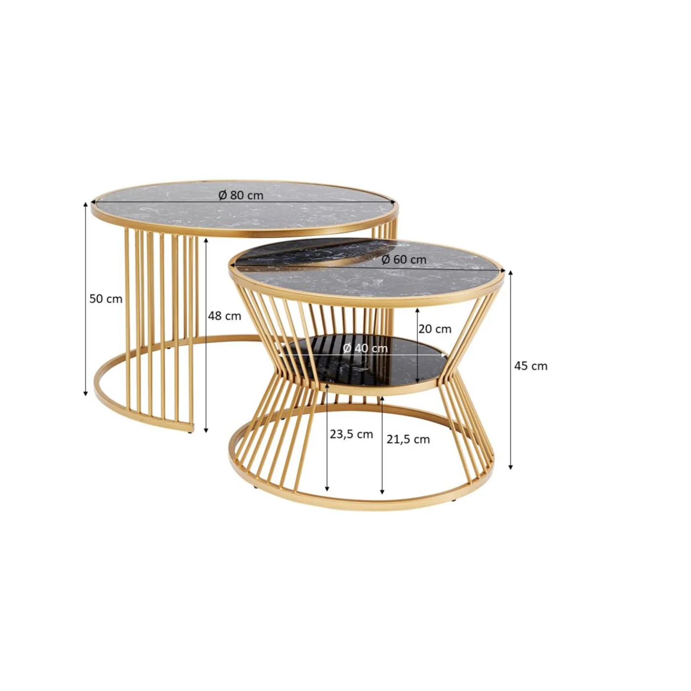 KARE Design Table Basse Roma (2/Set)