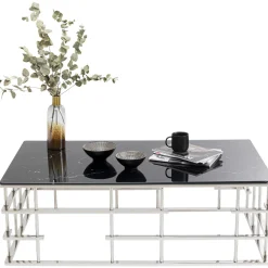 KARE Design Table Basse Rome Argente 130X70Cm