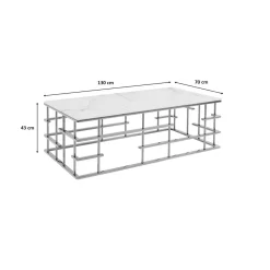 KARE Design Table Basse Rome Dore 130X70Cm