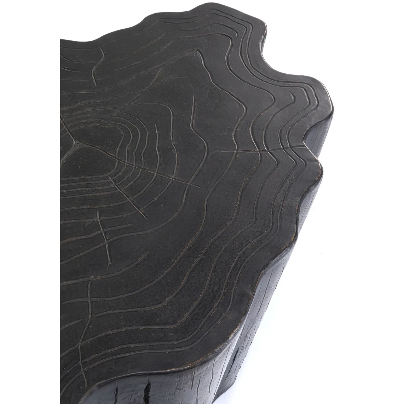 KARE Design Table Basse Tree Stump Noir 119X68Cm