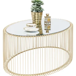 KARE Design Table Basse Wire Uno Laiton 60X90Cm