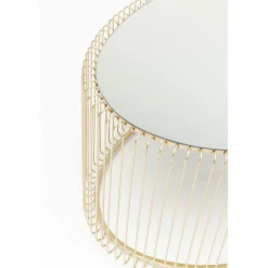 KARE Design Table Basse Wire Uno Laiton 60X90Cm