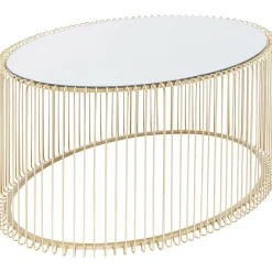 KARE Design Table Basse Wire Uno Laiton 60X90Cm