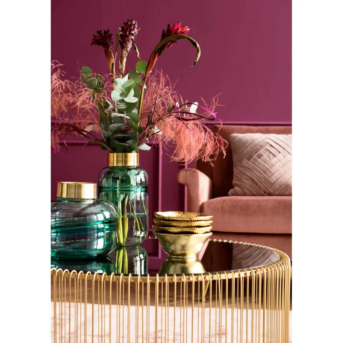 KARE Design Table Basse Wire Uno Laiton O80Cm