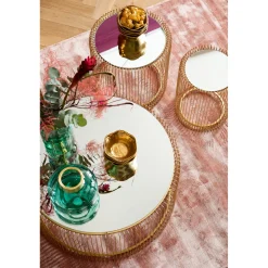 KARE Design Table Basse Wire Uno Laiton O80Cm