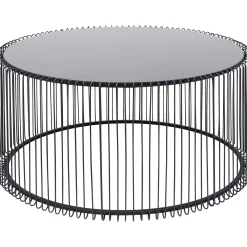 KARE Design Table Basse Wire Uno Noir O80Cm