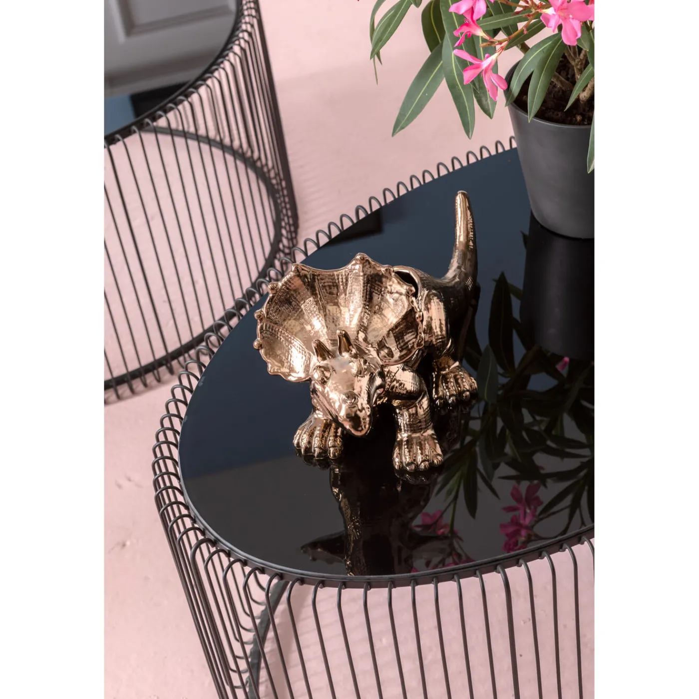 KARE Design Table Basse Wire Uno Noir 60X90Cm