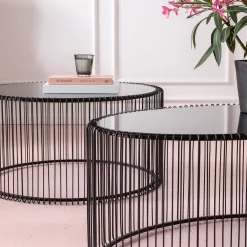 KARE Design Table Basse Wire Uno Noir 60X90Cm
