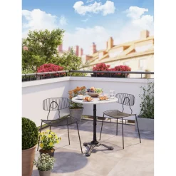 KARE Design Table Bistrot Kaffeehaus Blanc O 60