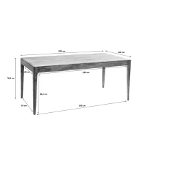 KARE Design Table Brooklyn Walnut 200X100Cm
