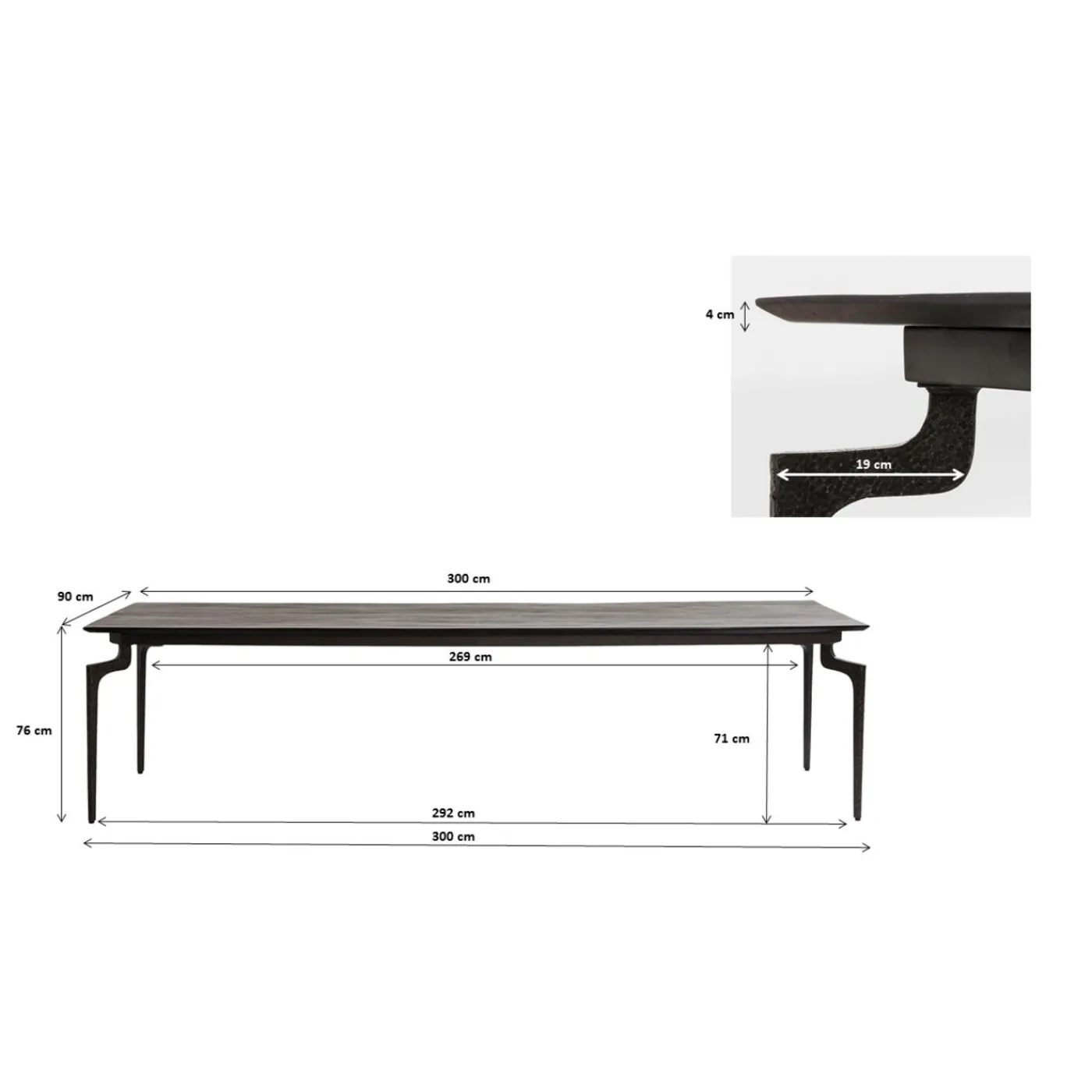 KARE Design Table Bug 300X90Cm