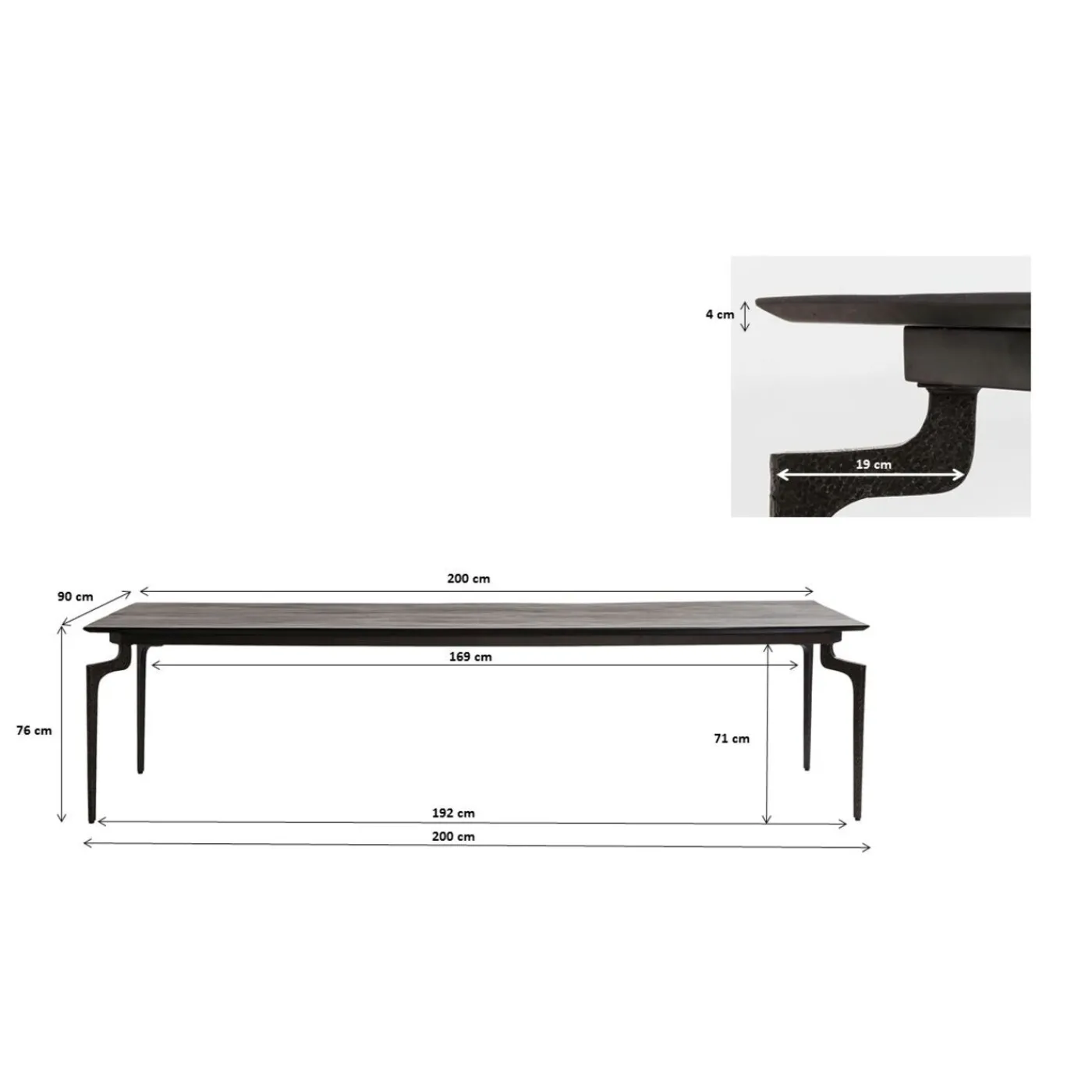 KARE Design Table Bug 200X90Cm