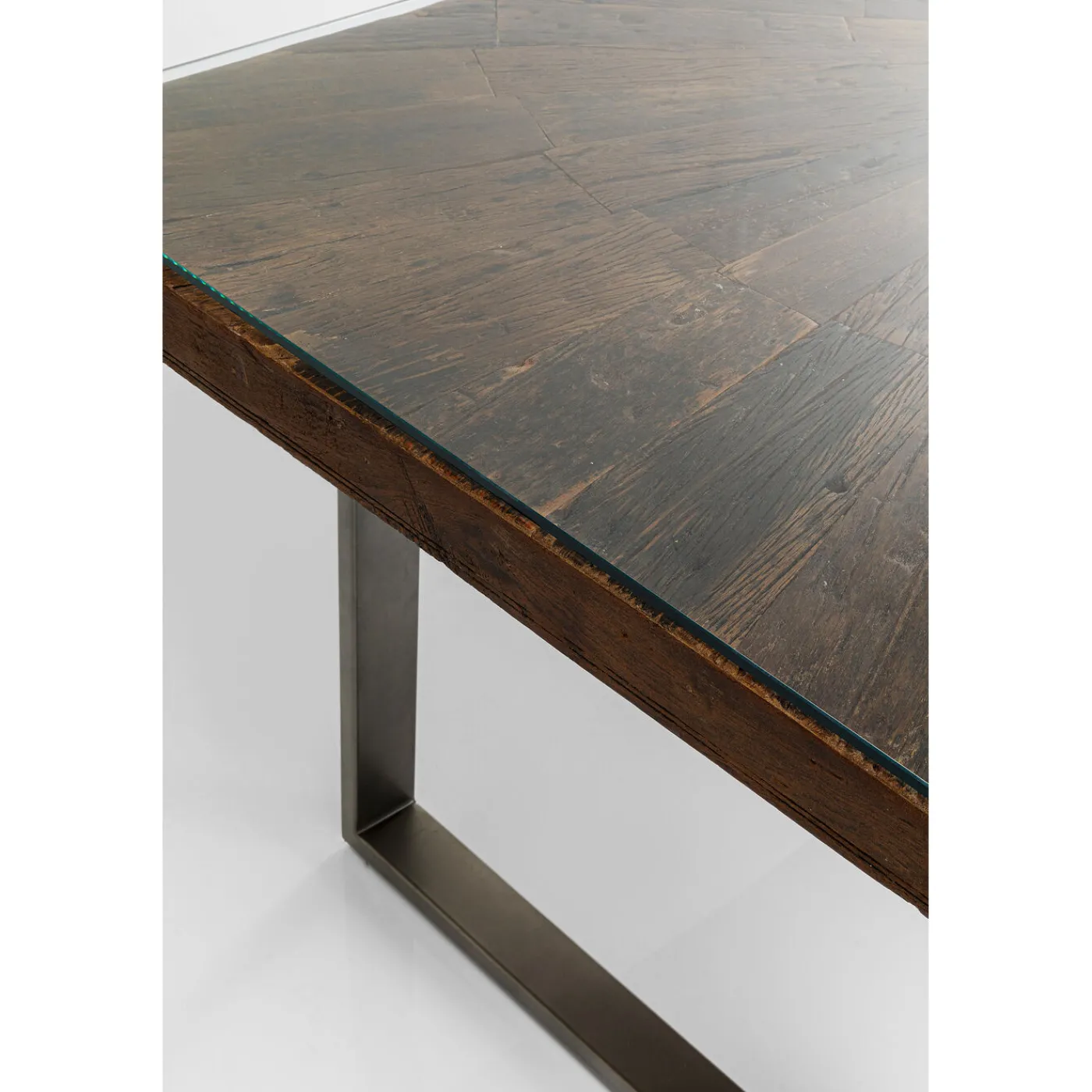 KARE Design Table Conley Acier Brut 180X90