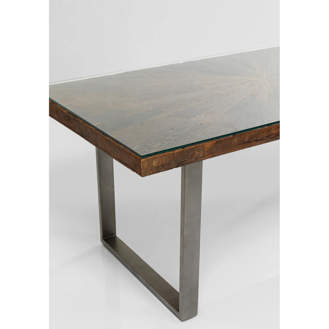 KARE Design Table Conley Acier Brut 180X90
