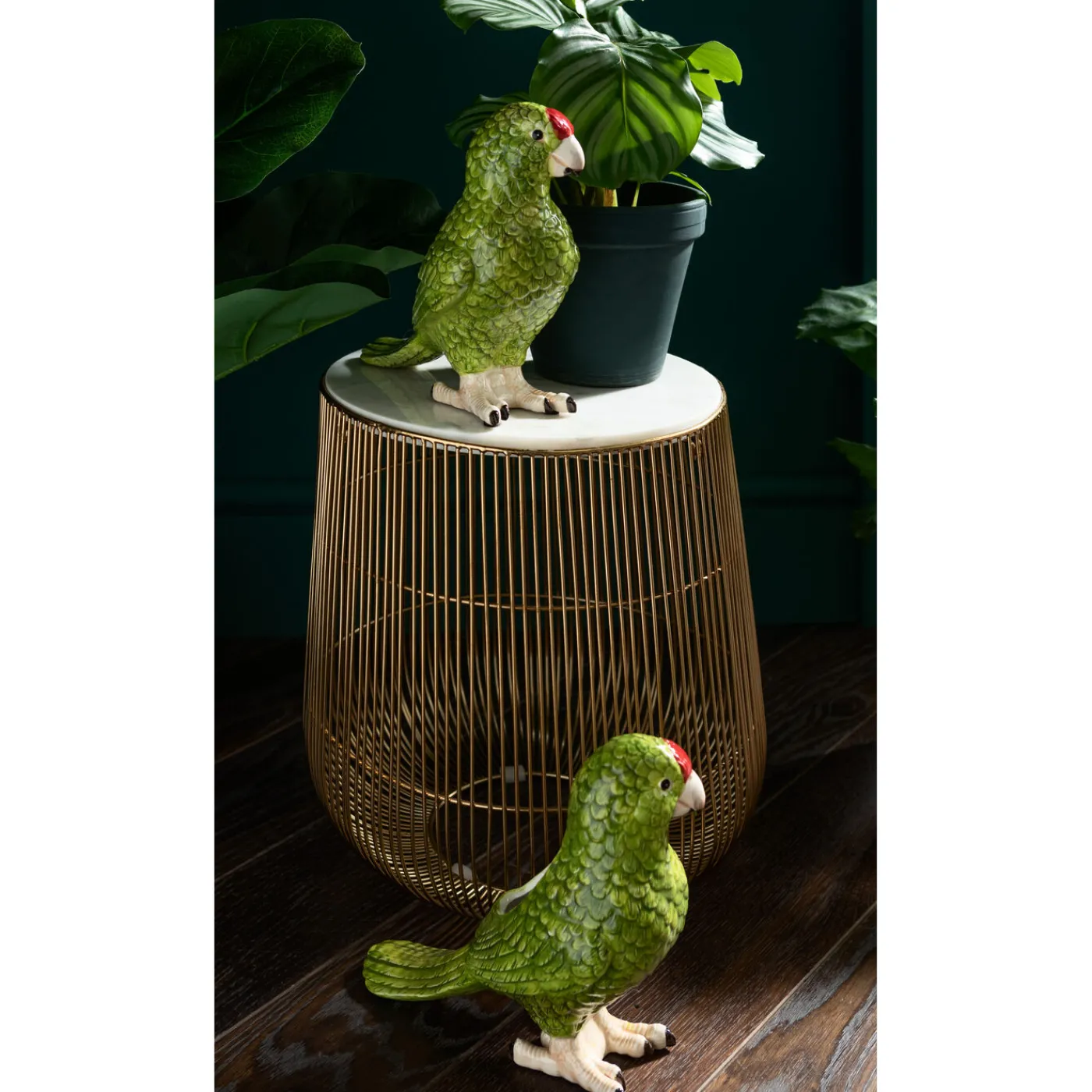 KARE Design Table D Appoint Beam Marbre Blanc-Laiton O32Cm