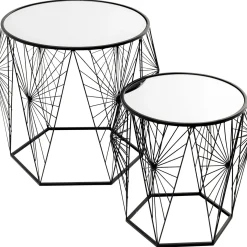 KARE Design Table D Appoint Cobweb Noir (2/Set)