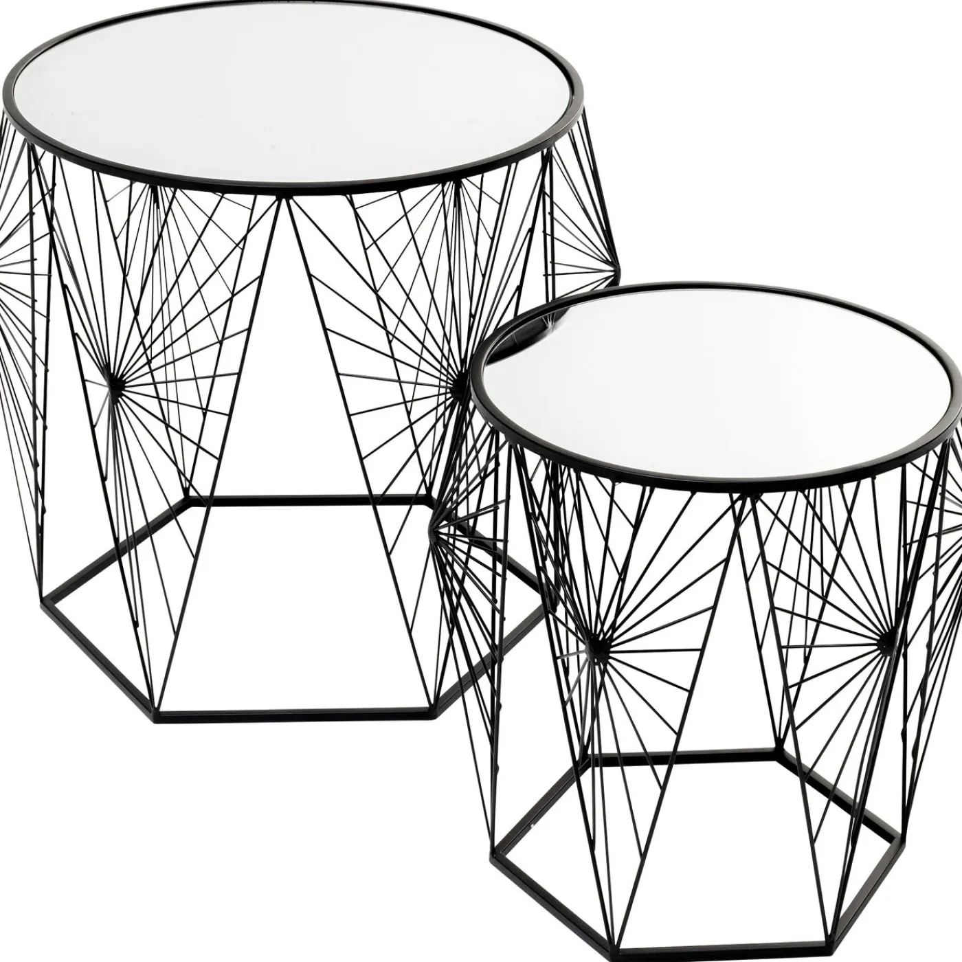 KARE Design Table D Appoint Cobweb Noir (2/Set)