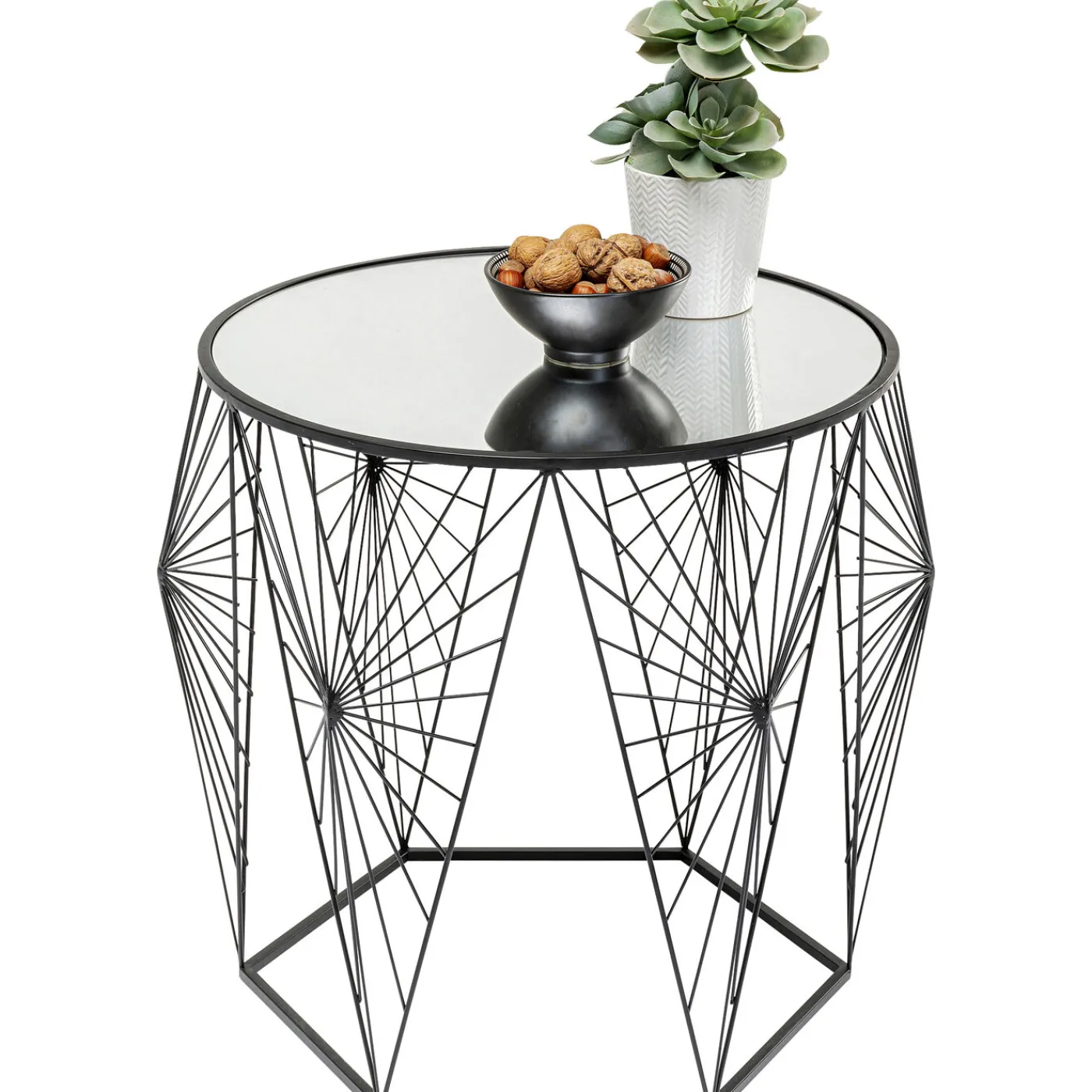 KARE Design Table D Appoint Cobweb Noir (2/Set)