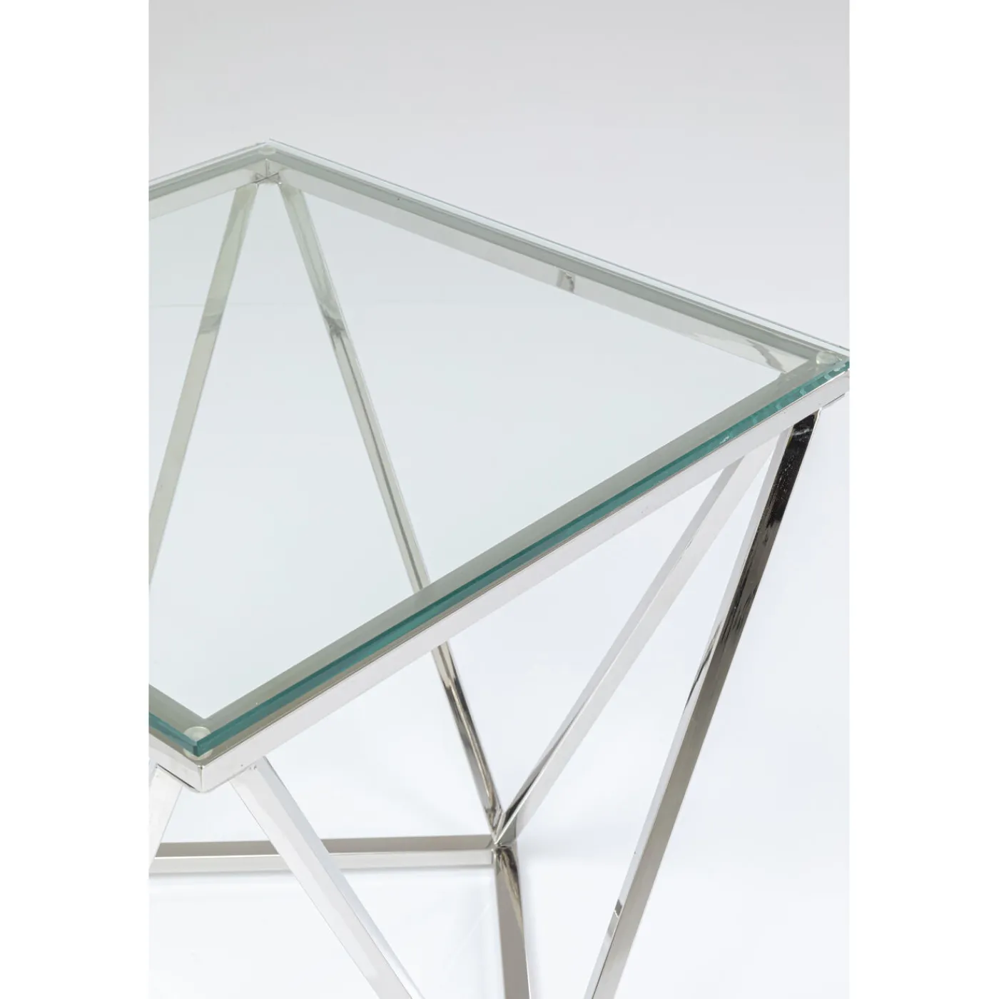 KARE Design Table D Appoint Cristallo Argente 50X50Cm