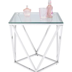 KARE Design Table D Appoint Cristallo Argente 50X50Cm