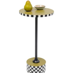 KARE Design Table D Appoint Domero Checkers Vert Olive O25Cm