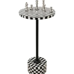 KARE Design Table D Appoint Domero Chess Noir Blanc O25Cm