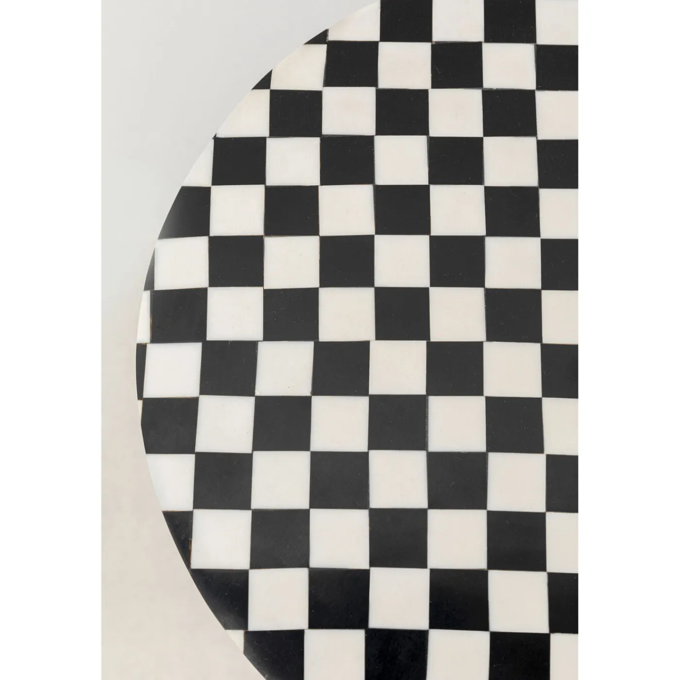 KARE Design Table D Appoint Domero Chess Noir Blanc O25Cm