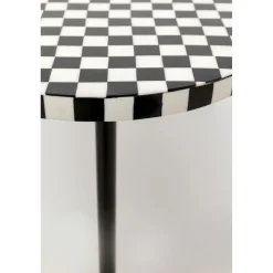 KARE Design Table D Appoint Domero Chess Noir Blanc O25Cm