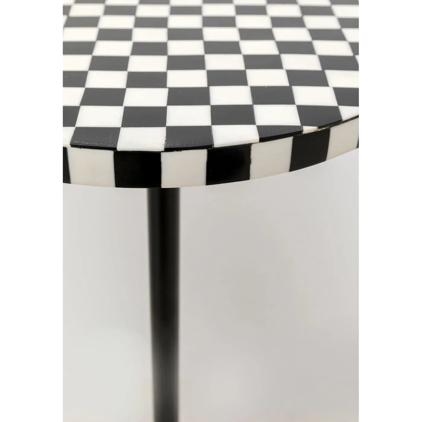 KARE Design Table D Appoint Domero Chess Noir Blanc O25Cm
