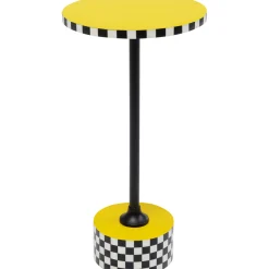 KARE Design Table D Appoint Domero Checkers Jaune O25Cm