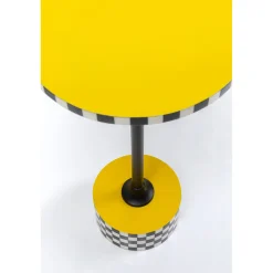 KARE Design Table D Appoint Domero Checkers Jaune O25Cm