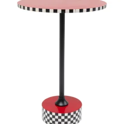 KARE Design Table D Appoint Domero Checkers Rouge O40Cm