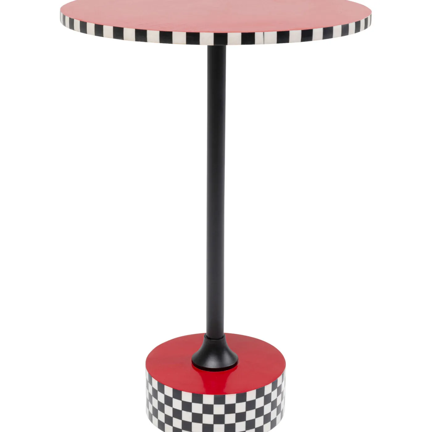 KARE Design Table D Appoint Domero Checkers Rouge O40Cm