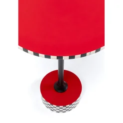 KARE Design Table D Appoint Domero Checkers Rouge O40Cm