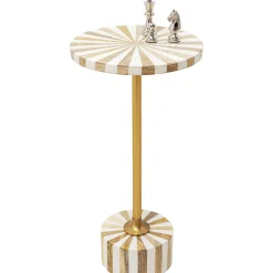 KARE Design Table D Appoint Domero Cirque Laiton Blanc O25Cm