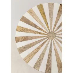 KARE Design Table D Appoint Domero Cirque Laiton Blanc O25Cm