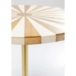 KARE Design Table D Appoint Domero Cirque Laiton Blanc O40Cm