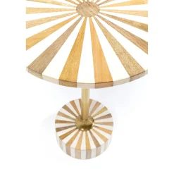 KARE Design Table D Appoint Domero Cirque Laiton Blanc O40Cm