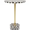 KARE Design Table D Appoint Domero Star Noir Blanc O40Cm