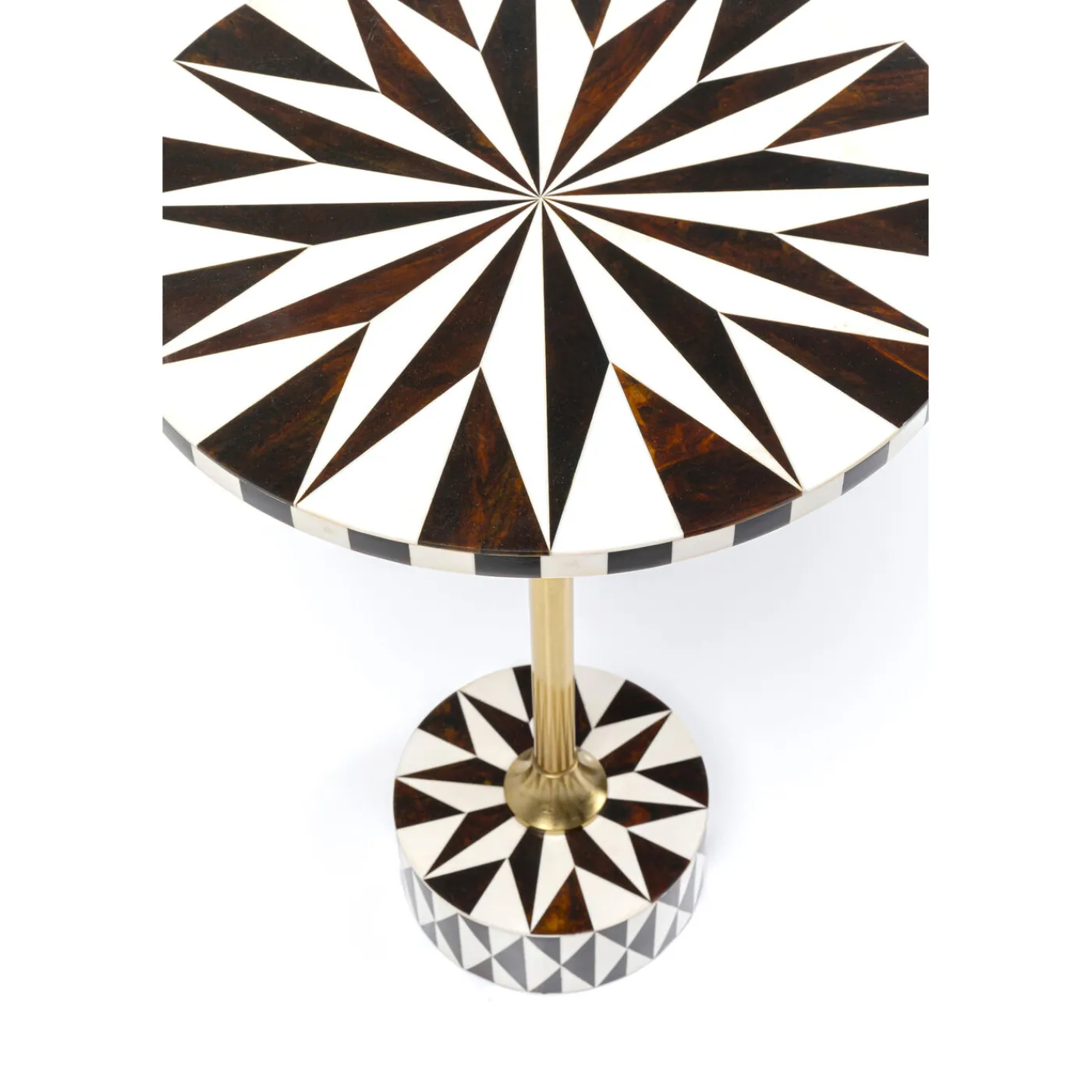 KARE Design Table D Appoint Domero Star Noir Blanc O40Cm