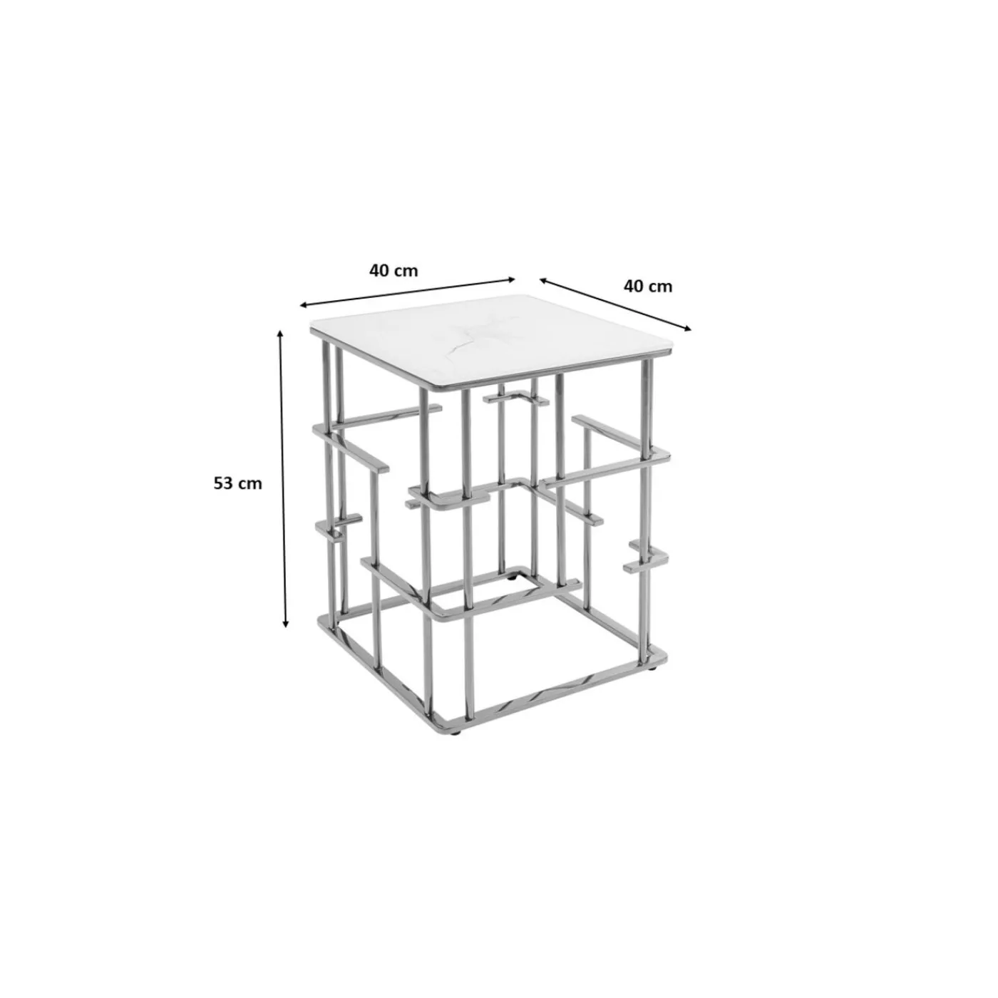 KARE Design Table D Appoint Rome Argente 40X40Cm