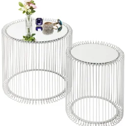 KARE Design Table D Appoint Wire Argente (2/Set)